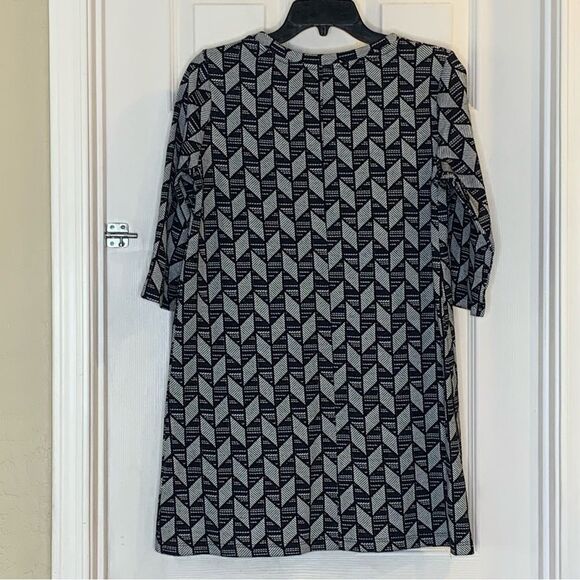 Zara Trafaluc Geometric Knit Shift Dress Size Large - Picture 2 of 9